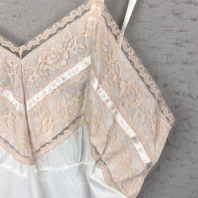Slip Dress Womens 36 Blush Pink Lace ILGWU Feminine Victorian coquette vtg NEW