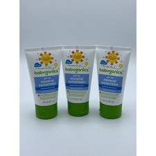 Babyganics SPF 50 Mineral Sunscreen, 3 pack NEW Factory Sealed