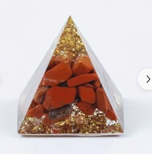 Red Jasper Orgone Pyramid - Healing - Fun                          LX79