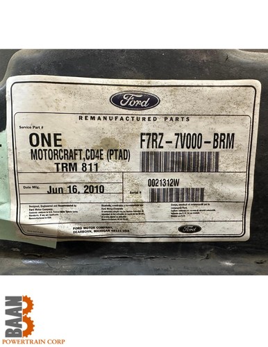 OEM Reman Automatic Transmission for 1994-1997 Ford Probe 2.0L F7RZ-7000-BRM - Picture 6 of 6
