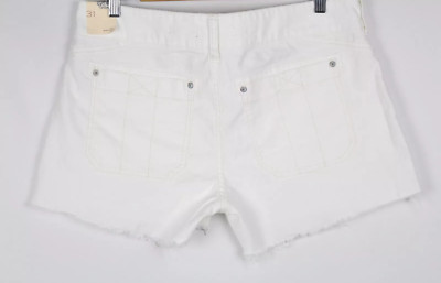Pilcro Women's Shorts The Wanderer Utility Size 31 White 3.5 in Inseam
