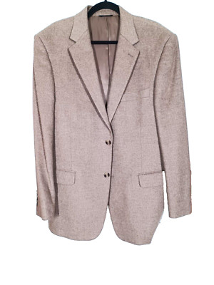 T. Harris London Mens Jacket 100% CAMEL HAIR, Beige, Unique Warm, Cozy 31''Lx22''w