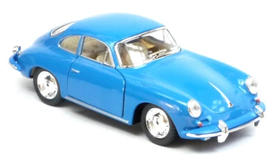 Porsche 356B Carrera 2 blau Modellauto ca. 12 cm Metall-Spritzguss von Kinsmart