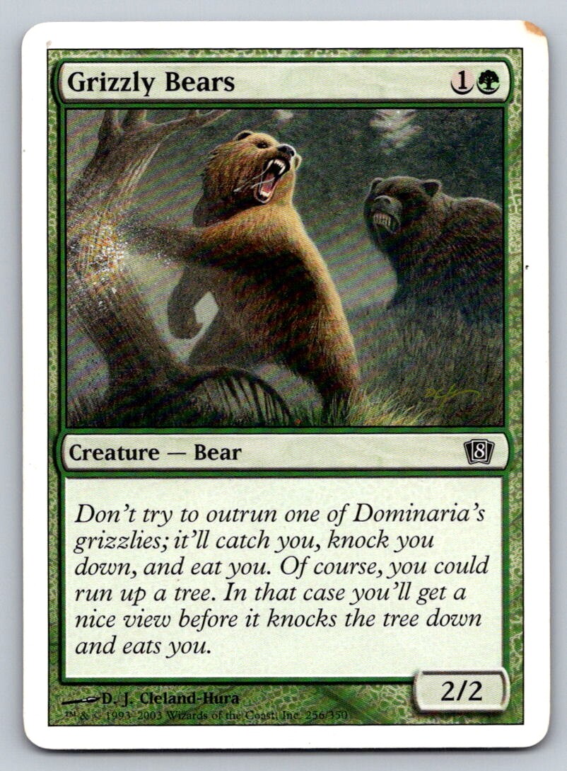 256/350 Grizzly Bears Creature - Bear 2003 MTG Magic The Gathering