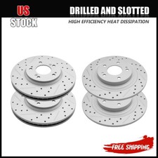 Front Rear Brake Rotors for 2013 - 2024 Mitsubishi Outlander Sport Eclipse Cross