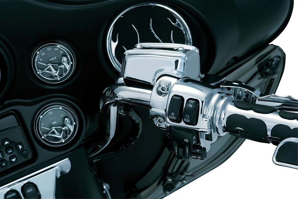 Комплект хромированных крышек управления тормозом/сцеплением Kuryakyn 1740 2008-2013 Harley Touring - Изображение 2 из 3