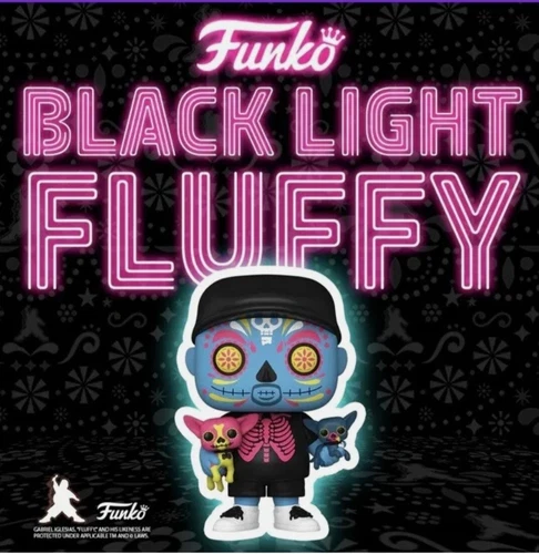 Fluffy Blacklight Day of the Dead Funko Pop + Protector - Confirmed Order