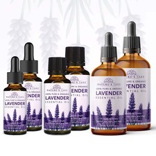 Lavender Essential Oil - 100% Pure Organic  Natural - Aromatherapy Glass Bottle