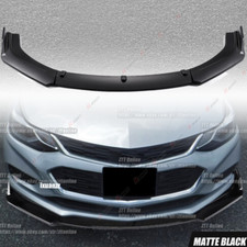 Fits For 2016-2019 Chevy Cruze Front Bumper Lip 3pc Matte Black