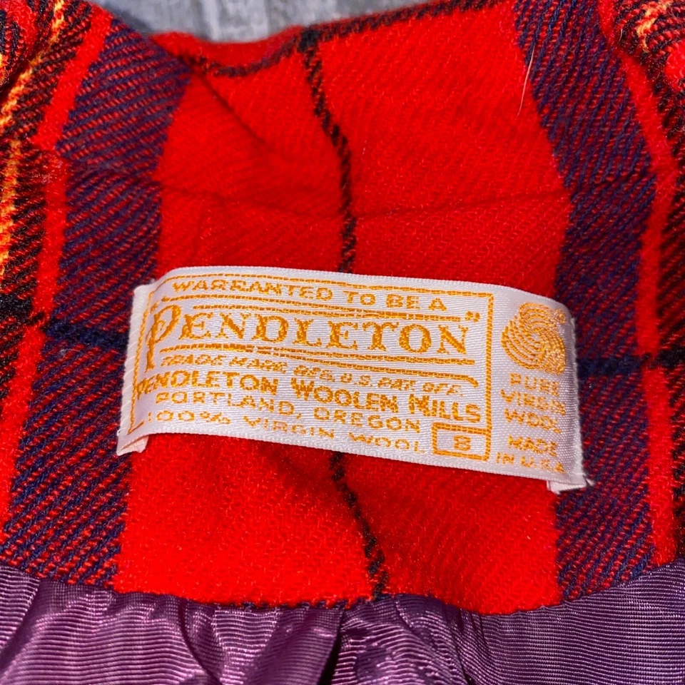 De Colección Pendleton 2 Piezas Lana Falda Traje Talla 8 Rojo Tartán Cuadros Academia Preppy Foto 4 de 4