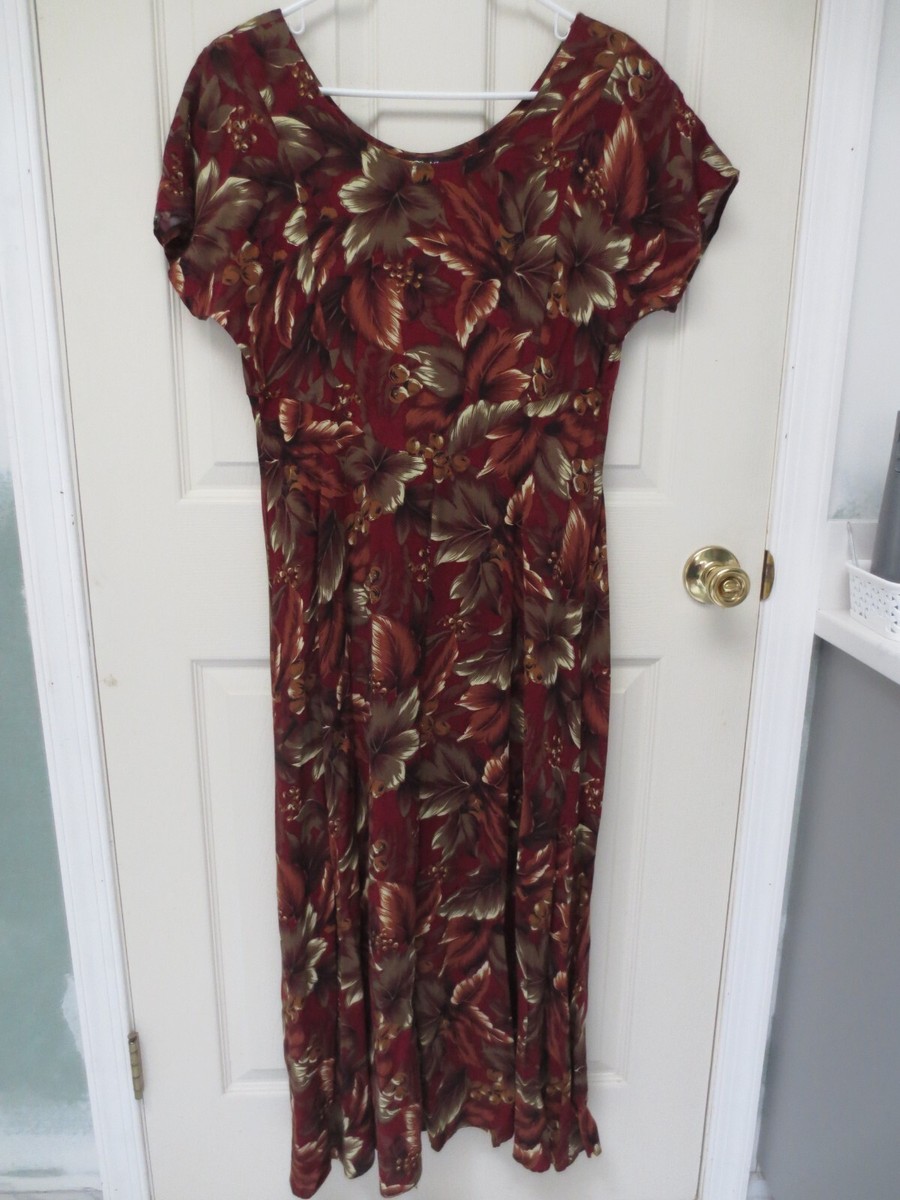 Vintage All That Jazz, Midi Dress Corset Tie Back Brown Floral Sz 7/8