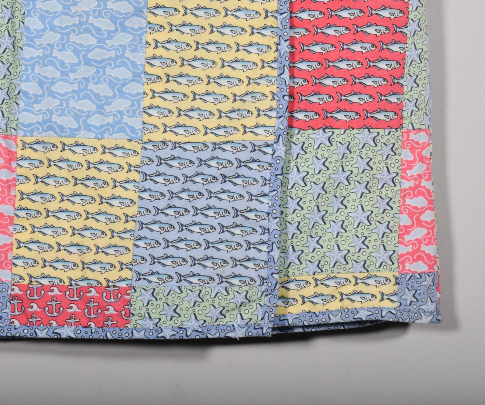 Vineyard Vines Blue Patchwork Nautical Fish Cotto… - image 3