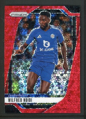 2024-25 WILFRED NDIDI 14/49 PANINI PRIZM PREMIER LEAGUE DISCO RED