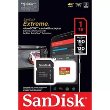 SANDISK Extreme 1TB Micro SDHC Class 10 V30 A2 UHS-I U3 Memory Card
