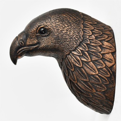 Aluminiumguss Bronze & Kupfer Adler Büste - Wandbild Dekor