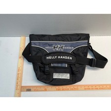 Borsa messenger vintage Helly Hansen nera grigia nylon tracolla tracolla techwear