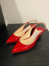 Jimmy Choo Gemma 40 Slingback in Patent Red Leather Size EU 37 US 7