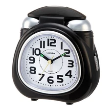 Landex Alarm Clock, Black, Star Bell Zette, Analog, Loud Bell, Snooze