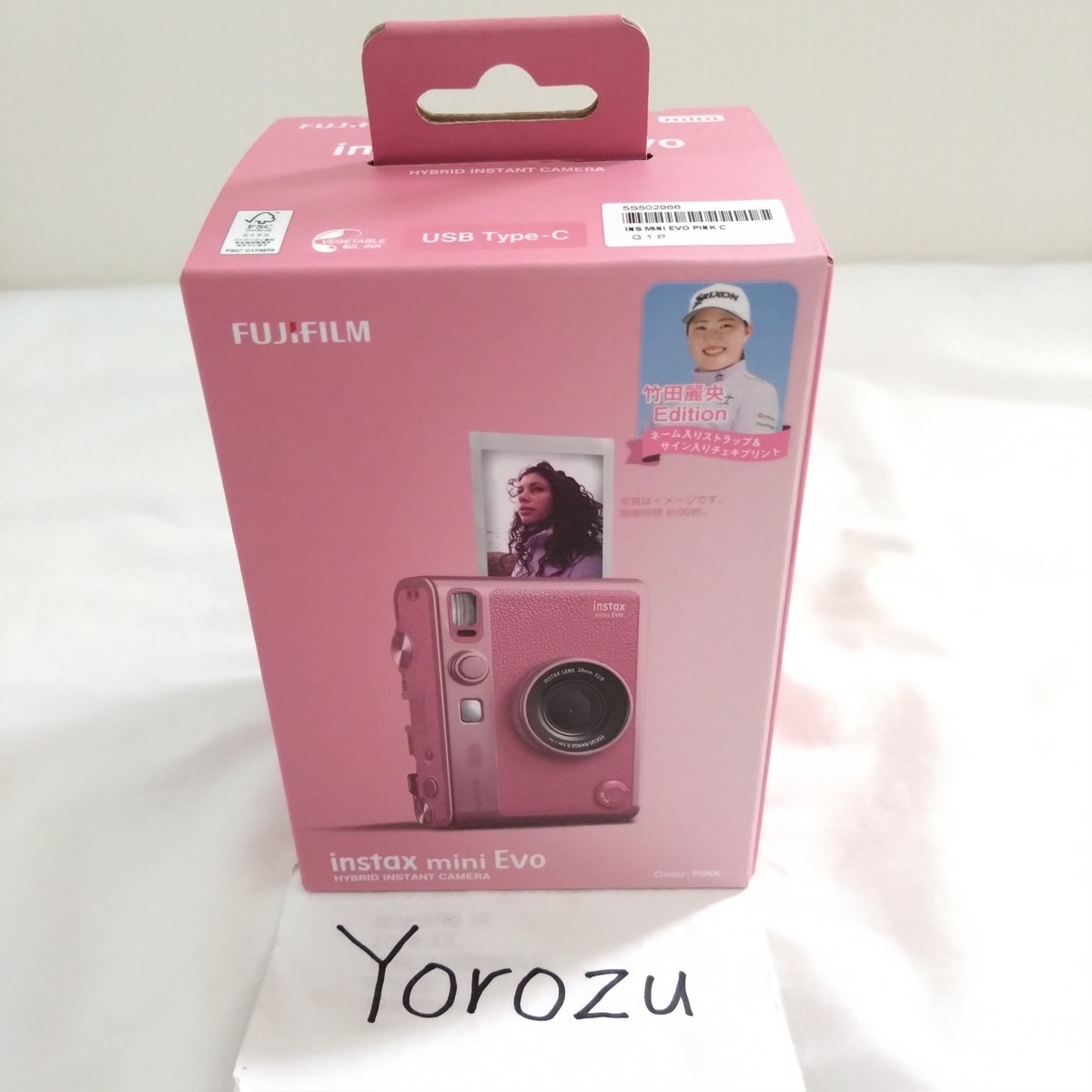 NEW FUJIFILM instax mini Evo Pink Cheki Hybrid Instant Camera with