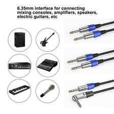 6.35mm (1/4inch) Male TRS to 6.35mm (1/4inch) Male TRS Guitar Instrument Cable