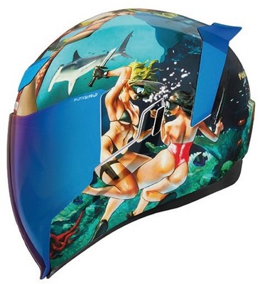 Icon 0101-15000 Airflite Pleasuredome 4 Helmet XS Blue | eBay
