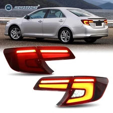 HCmotion Full Red LED Tail Lights for 2012-2014 Toyota Camry Tail Light Kits