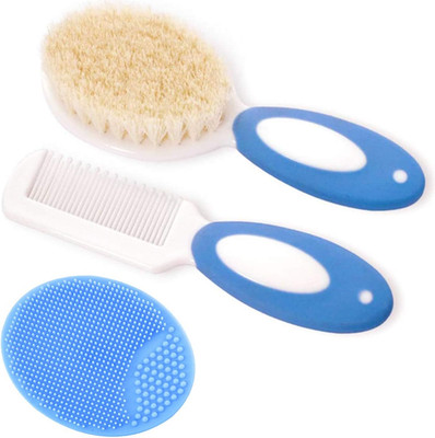 Baby Hair Brush and Comb Set for Newborns & Toddlers | Natural Soft Goat Bristle