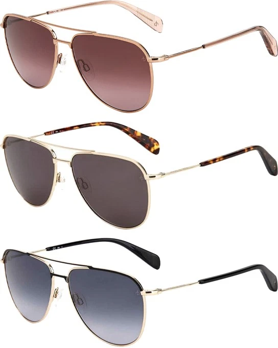 rag & bone Aviator Sunglasses RNB Gold Tortoise 55mm Grey Gradient Unisex rag & bone Gold Sunglasses for Women for sale | eBay main image 4