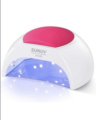 SUNUV SUN2C Nail Dryer LED UV Lamp Timer Quick-Dry Pink/White Electric