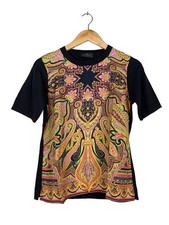 ETRO Silk Multicolor All-over Pattern Knit Sweater Size 42