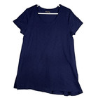 Lilly Pulitzer Women's Short Sleeve T-Shirt Pima Cotton Large Crew Neck Blue