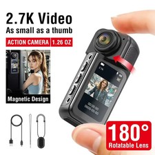 Mini WiFi Magnetic Thumb Action Camera 2.7K Wearable Sports Body Video Recorder