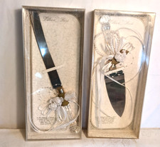 Lillian Rose Wedding Cake Serving Set Stainless Knife & Server Clear Handles