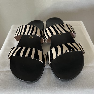 Slip On Flats Striped Straps Women Size 7.5 (EU Size 38) Pretty Ballerinas 