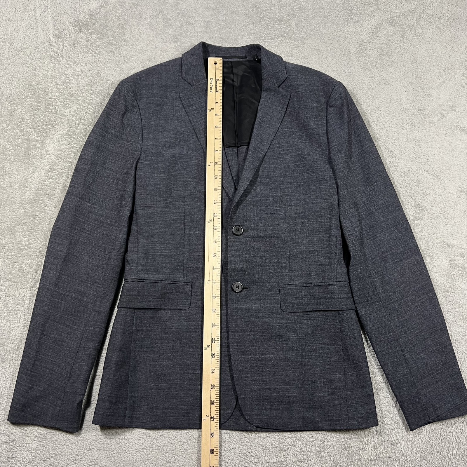 Theory Sport Coat Jacket Mens 36 Wool Viscose Blend Gray Blazer