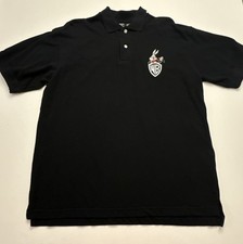 Vintage 90s Warner Bros Bugs Bunny Polo Shirt Mens L Black Studio Store WB