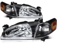 For Toyota Corolla 1998-2000 Black Housing Headlights Assembly Headlamps Pair