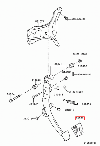 Genuine Hilux KUN35 KUN26 KUN25 KUN16 KUN15 Brake Clutch Pedal Pad Rubber x2 - Picture 12 of 20