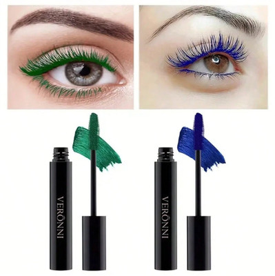 VERONNI Oil-Proof Blue & Green  Mascara Lengthening  Curl Thick Waterproof 