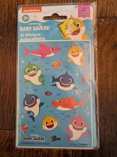 Nickelodeon Pinkfong Baby Shark Stickers. 4 Sheets. 52 Stickers. Ages 3 