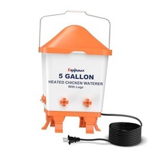 Heated Chicken Waterer 5 Gallon Thermostatically Controlled Poultry Water