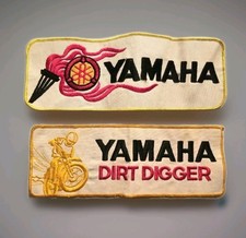Vintage Pair of 2: YAMAHA Patches 'Dirt Digger' (For Back Of Jacket)
