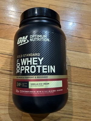 Optimum Nutrition Gold Standard 100% Whey Protein Powder French Vanilla Exp 9/27