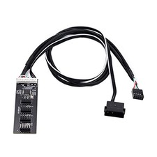 CY USB2.0 Motherboard Cable 9pin 10pin USB 2.0 Header 1 to 4 Female with IDE ...
