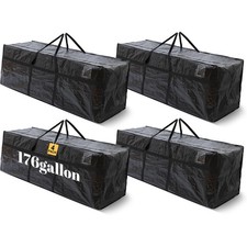 4 Pcs 176 Gallon Extra Large Moving Bags Heavy Duty Storage Bag with Strong Z...