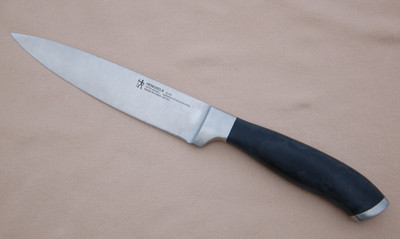 HENCKELS ~ Elan ~ Black Handle Utility Knife ~ 6'' Blade, 11½'' Overall ~ Sharp