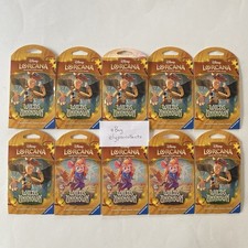 LOT OF 10 Disney Lorcana TCG WILDS UNKNOWN Sleeved Booster Packs -Factory Sealed
