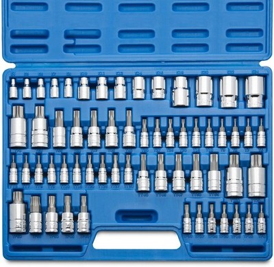 Torx Bit Socket and External Set 60 Pieces NEIKO 10083A Master Steel Supreme