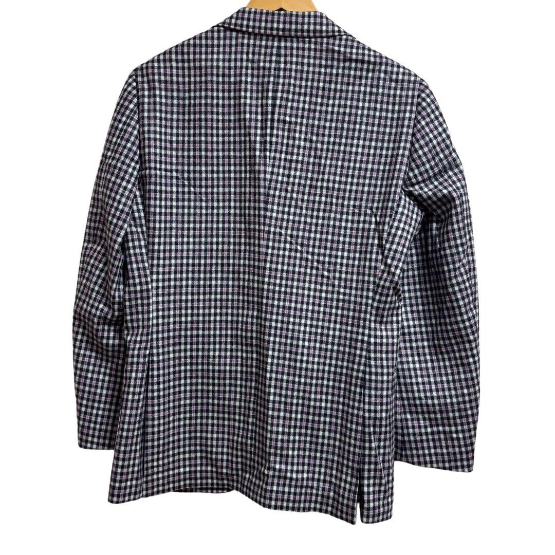 RING JACKET Navy Check Pattern Tailored Jacket - image 2