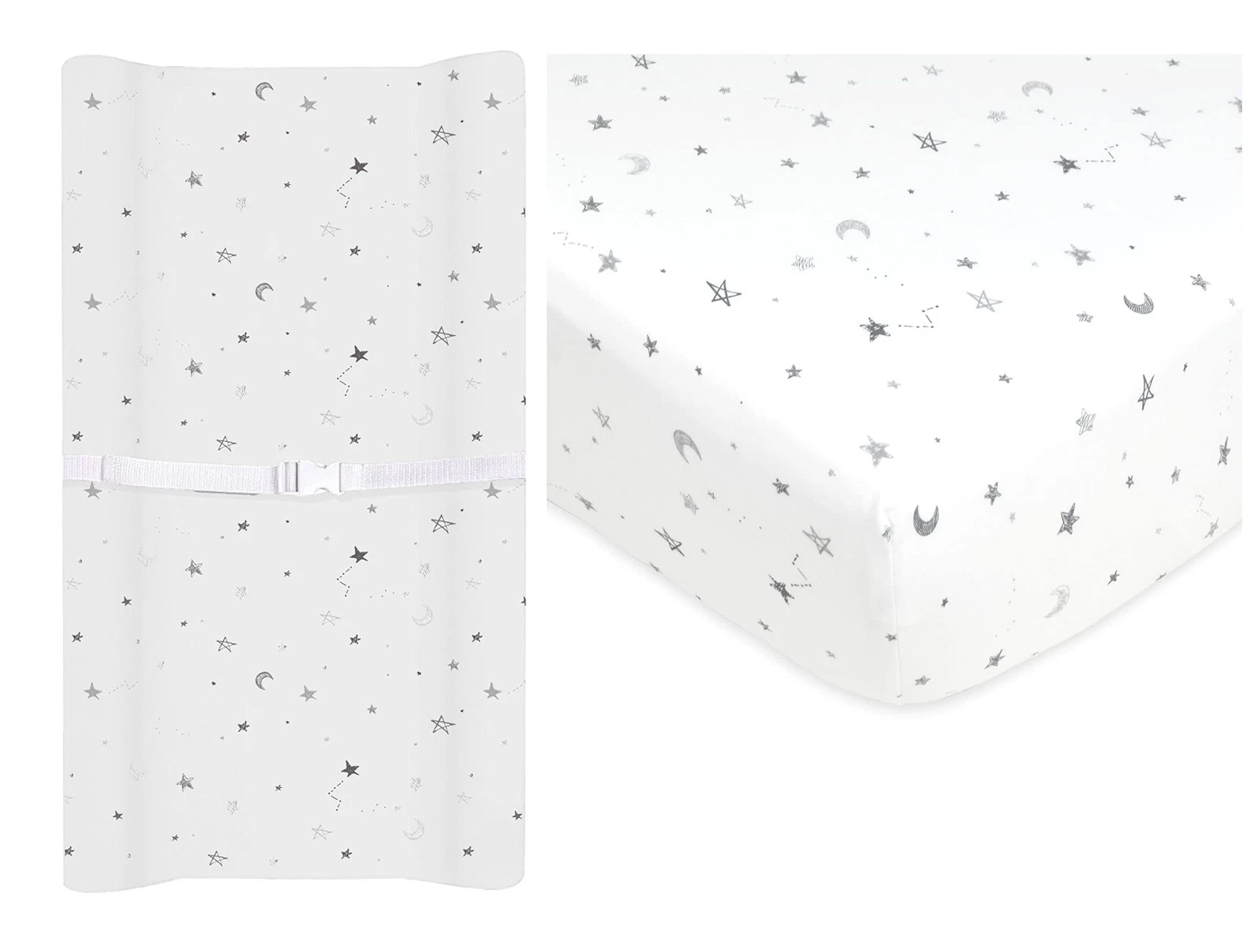 Crib Bedding Bundle Set, a 100% Cotton Fitted Standard Crib Sheet and a Fitte...
Opens in a new wind